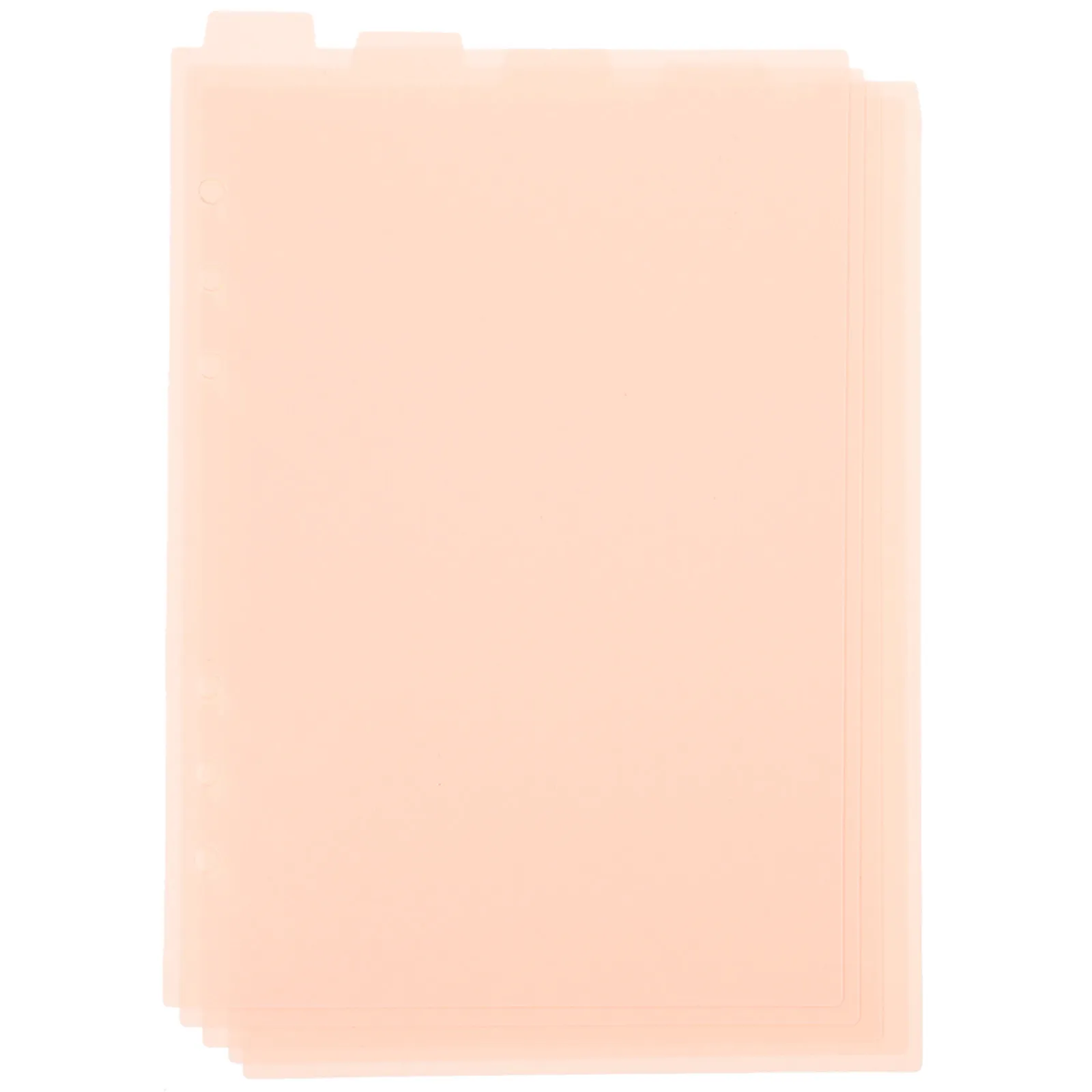 

5Pcs Premium Light Pink Binder Paper Dividers 6-Hole Tabs for A5 Notebook Journal Organizer Office School Supplies