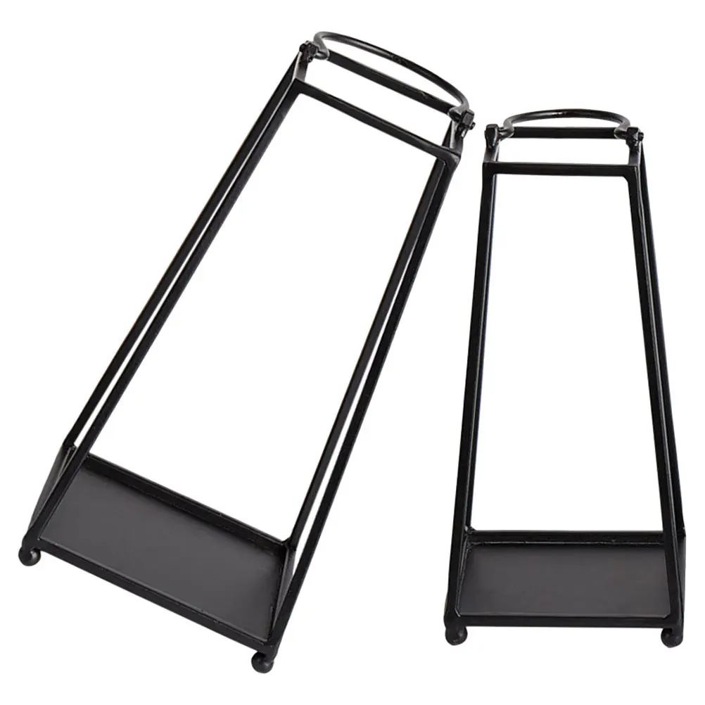 

2Pcs Vintage Iron Holders Cage Shape Stable Base Retro Metal Candlestick Desktop Decor Romantic Dining Table Adornment