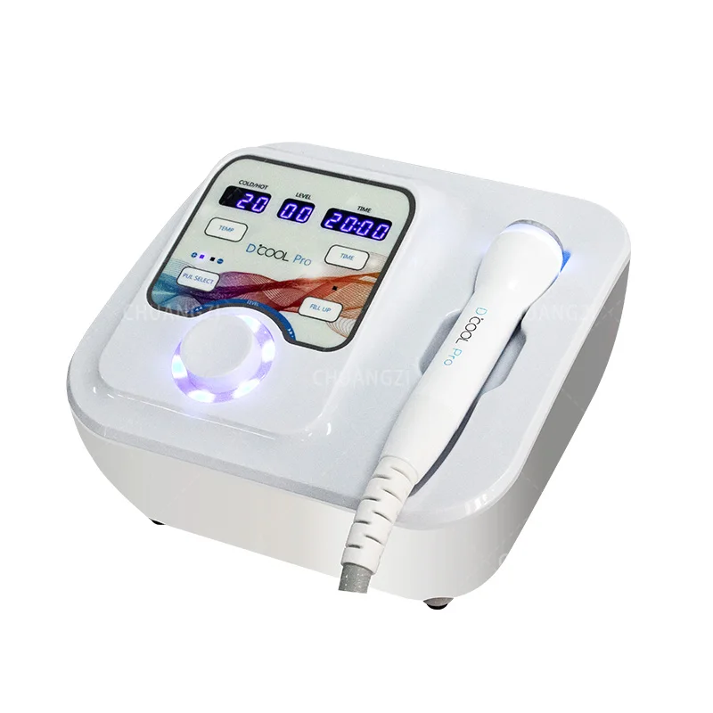 Portable D Cool Pro Cold Warm Electroporation Cryo Machine With Red And Blue Light RF Cryo Face cooling Freezing Equipment