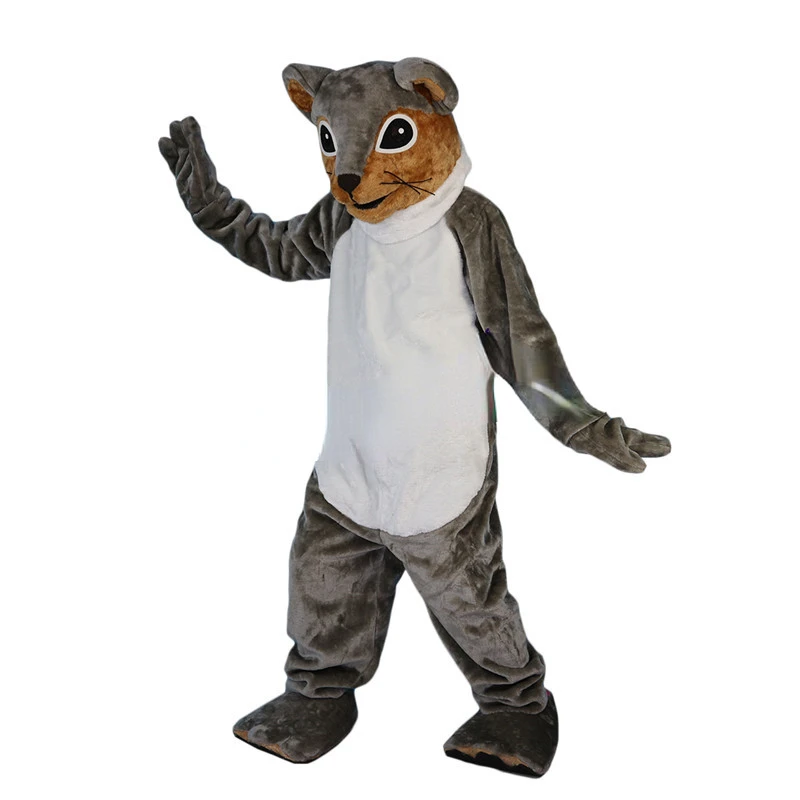 Squirrel Custom Real Person Custom Short Plush Performance Mascot Walking Puppet Animal Costume Costume Performance Costume