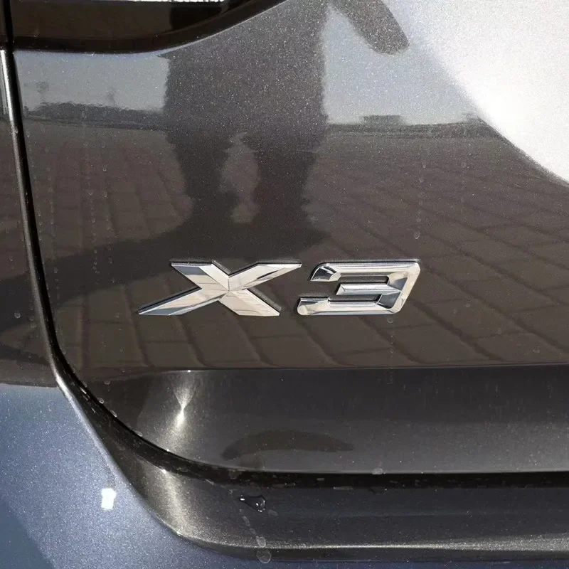 3D ABS Black Chrome Car Letters Rear Trunk Emblem Badge X1 X2 X3 X4 X5 X6 X7 Logo For BMW E70 E53 F15 G05 Decals Sticker Styling view 2