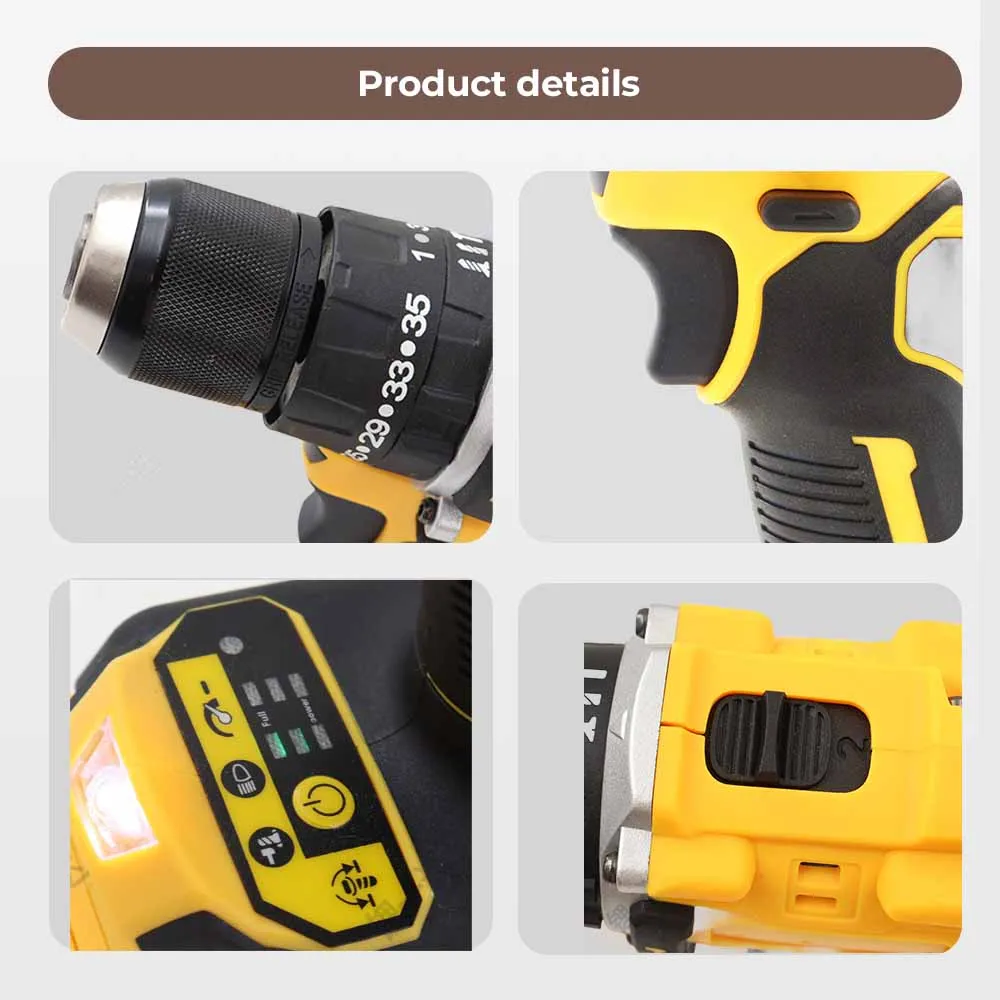 สว่านกระแทกไร้สาย DEWALT 18V-21V แบบไร้แปรงถ่าน เครื่องมือไฟฟ้าอเนกประสงค์