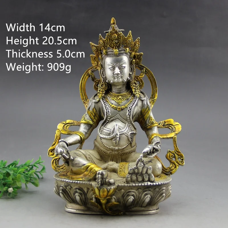 

Little Fairy/ Antique White Bronze Gilded Tantric Buddha Statue Home Buddhist Worship Decorations Feng Shui Statues Ornaments