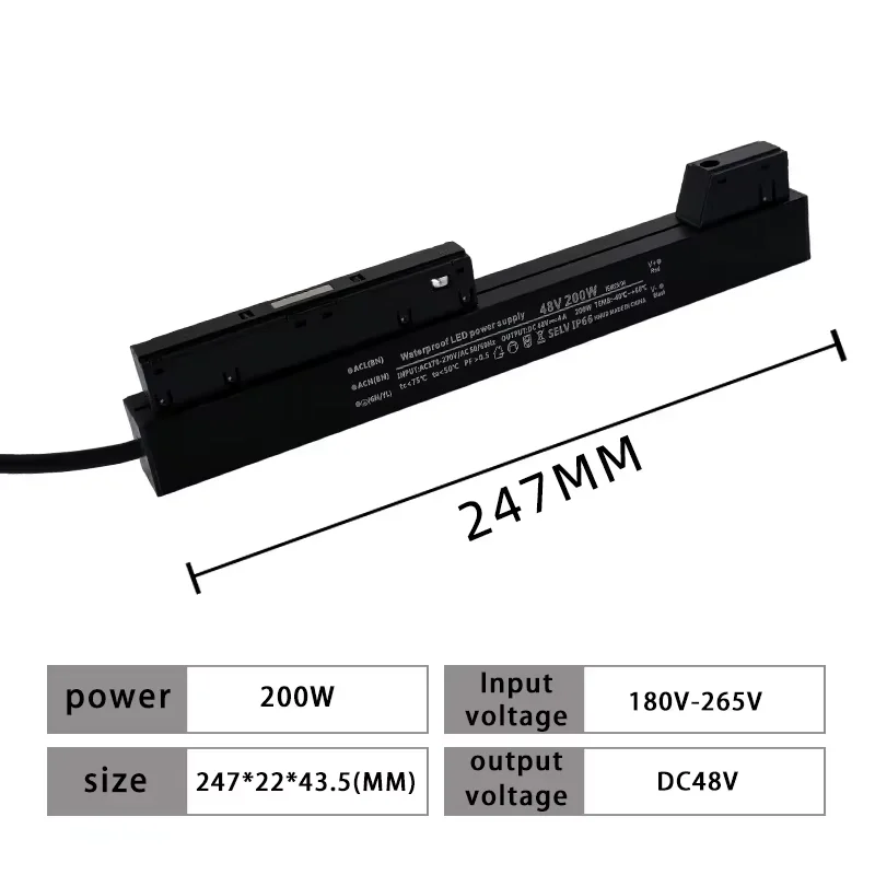 100W 200W Sterownik zasilania AC 220V do DC 48V Niskie napięcie izolowane moc 2A 4A dla światła torowego Szybka dostawa 6-8 dni Przybycie bezpłatna