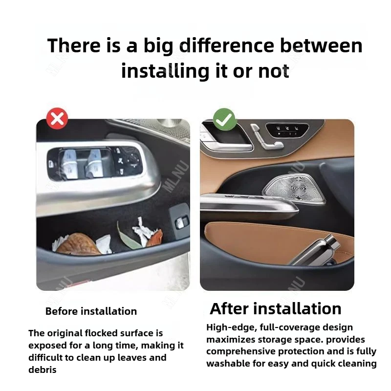 صندوق تخزين باب السيارة لملحقات BYD Dolphin Surf/ATTO 1 2025، مادة صديقة للبيئة مضادة للتوتر ومقاومة للأوساخ ومتينة