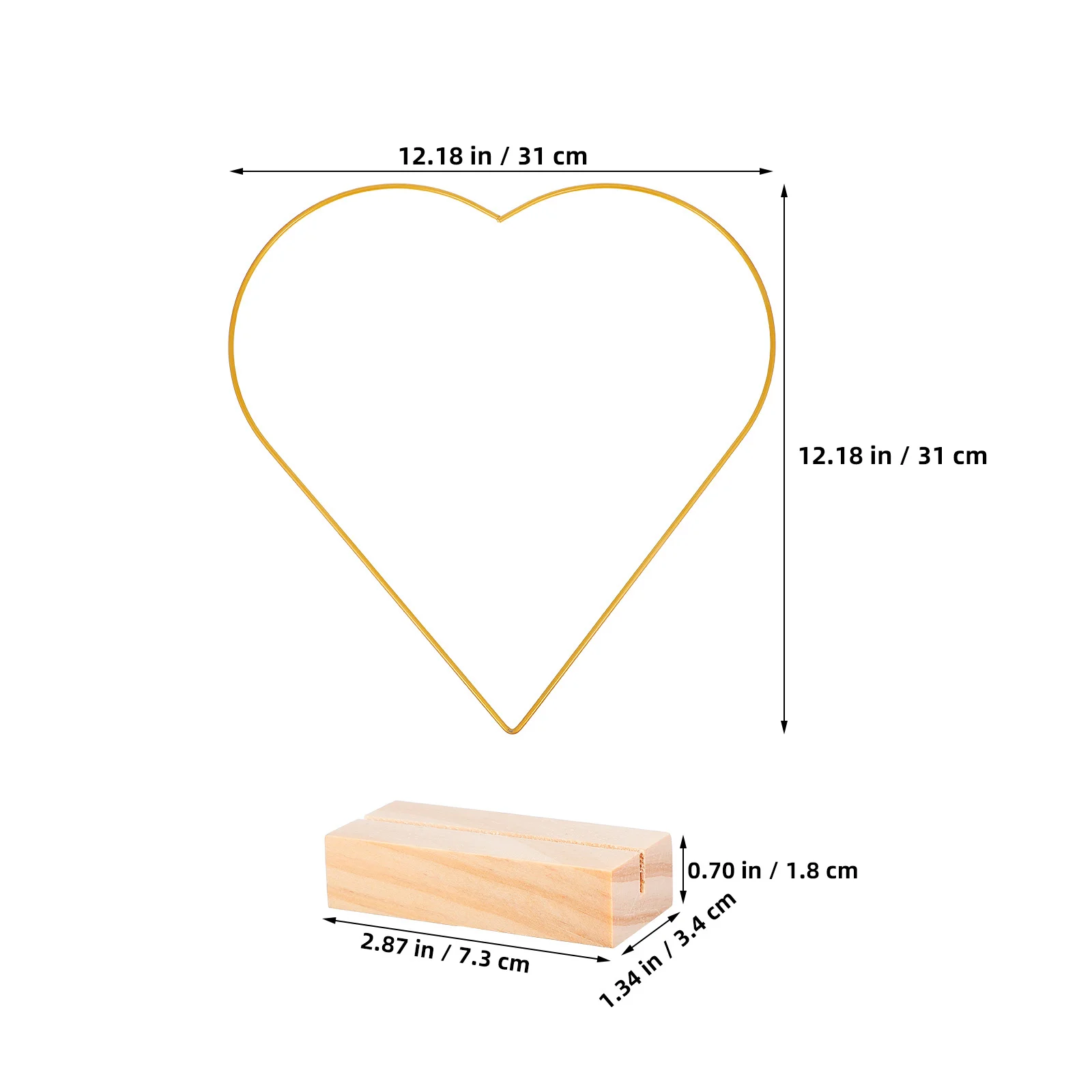 1Set Heart Shaped Metal Hoops Wreath Frame Strong Wire for Multi-Function Floral Craft Dreamcatchers Desktop Home Decoration