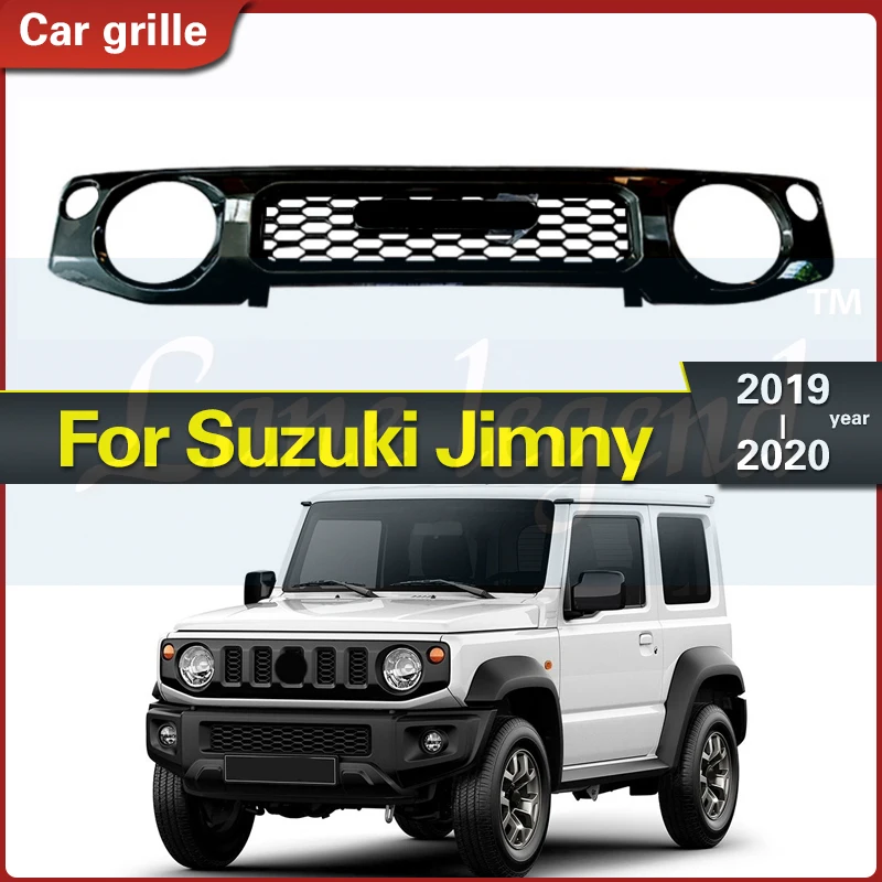 

Front Racing Grill for Suzuki Jimny JB64 JB74W 2019 2020 Car Kidney Grille Mesh Black Grille Cover Accessories Racing Grills