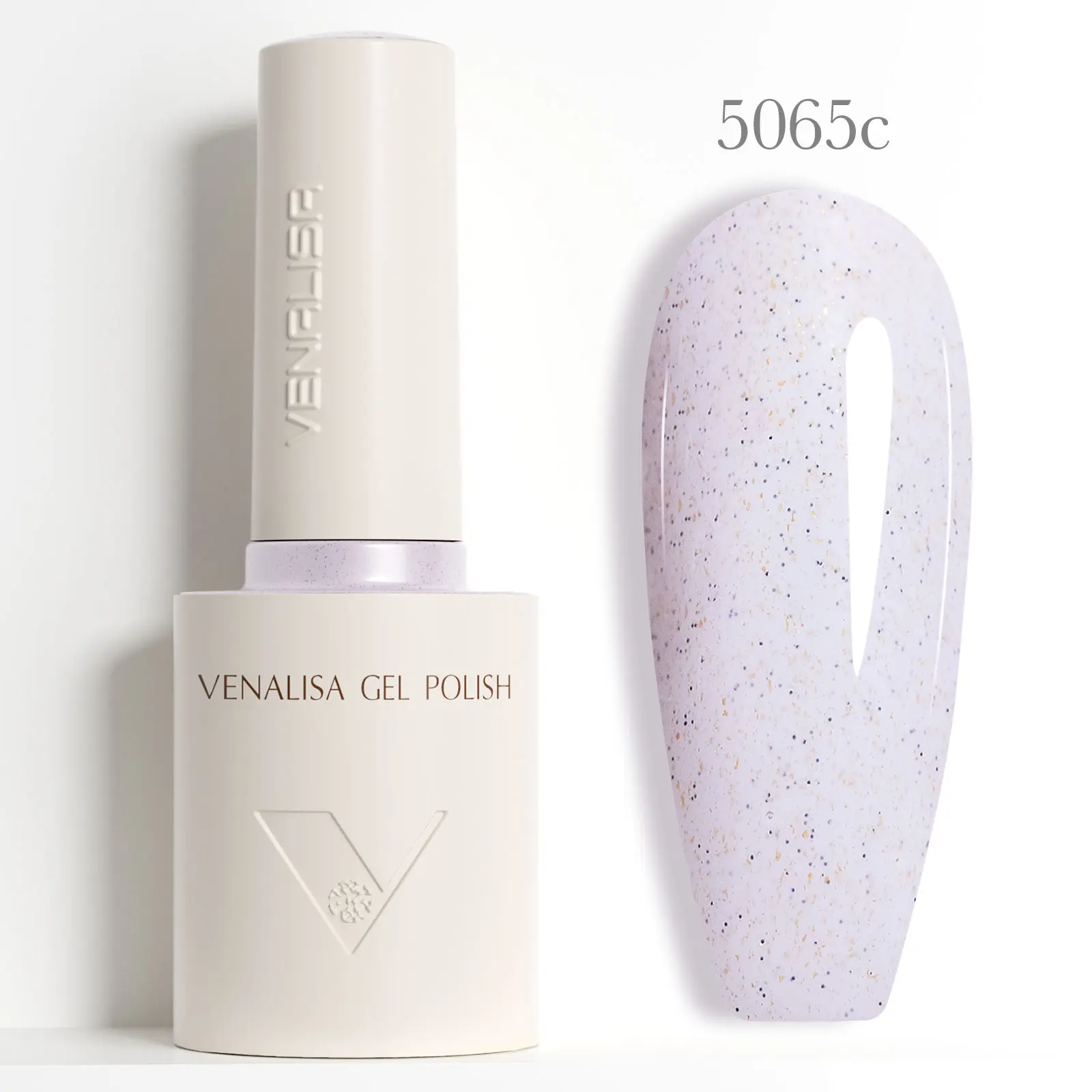 VENALISA 10ml nagelgellak pastelroze basis Franse nagelkunst met regenboogkristallen losweken UV LED langdurig semi-permanent