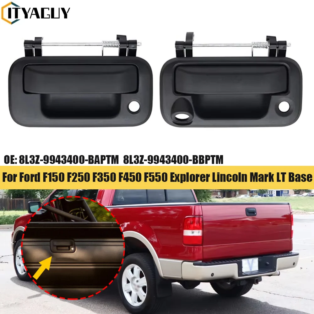 Manija Trasera para Puerta Trasera de Camioneta Ford F150 F250 F350 F450 F550 Explorer Lincoln Mark LT Base 8L3Z-9943400-BAPTM 8L3Z-9943400-BBPTM