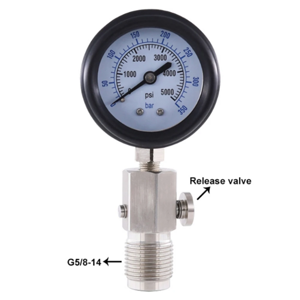 Nieuwe DIN-luchttankdrukcontrole voor duiken met 350 bar-meter, duikmeter met handvat