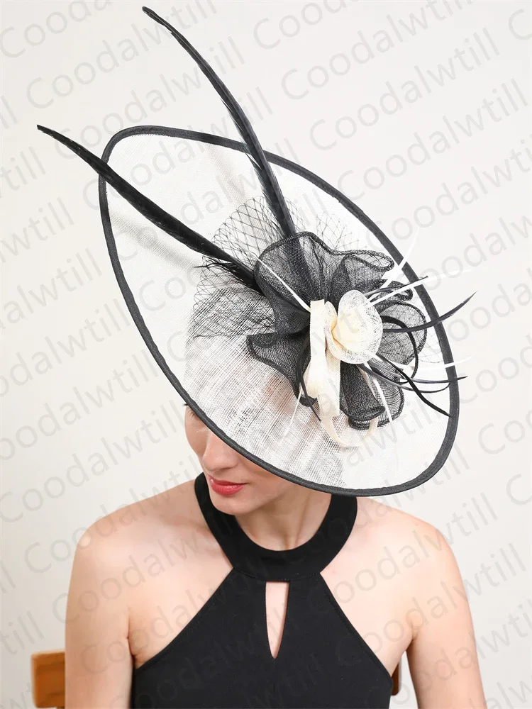 Church Derby Kentucky Big Fascinators For Women Wedding Elegant Party Chapeau Hat Femme   Pillbox Cap Hair Clip For Millinery