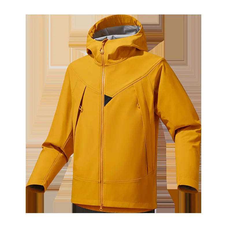 

Windproof Softshell Jacket Men Women, Water-Resistant Thermal Outdoor Coat for Hiking Climbing, Single Layer