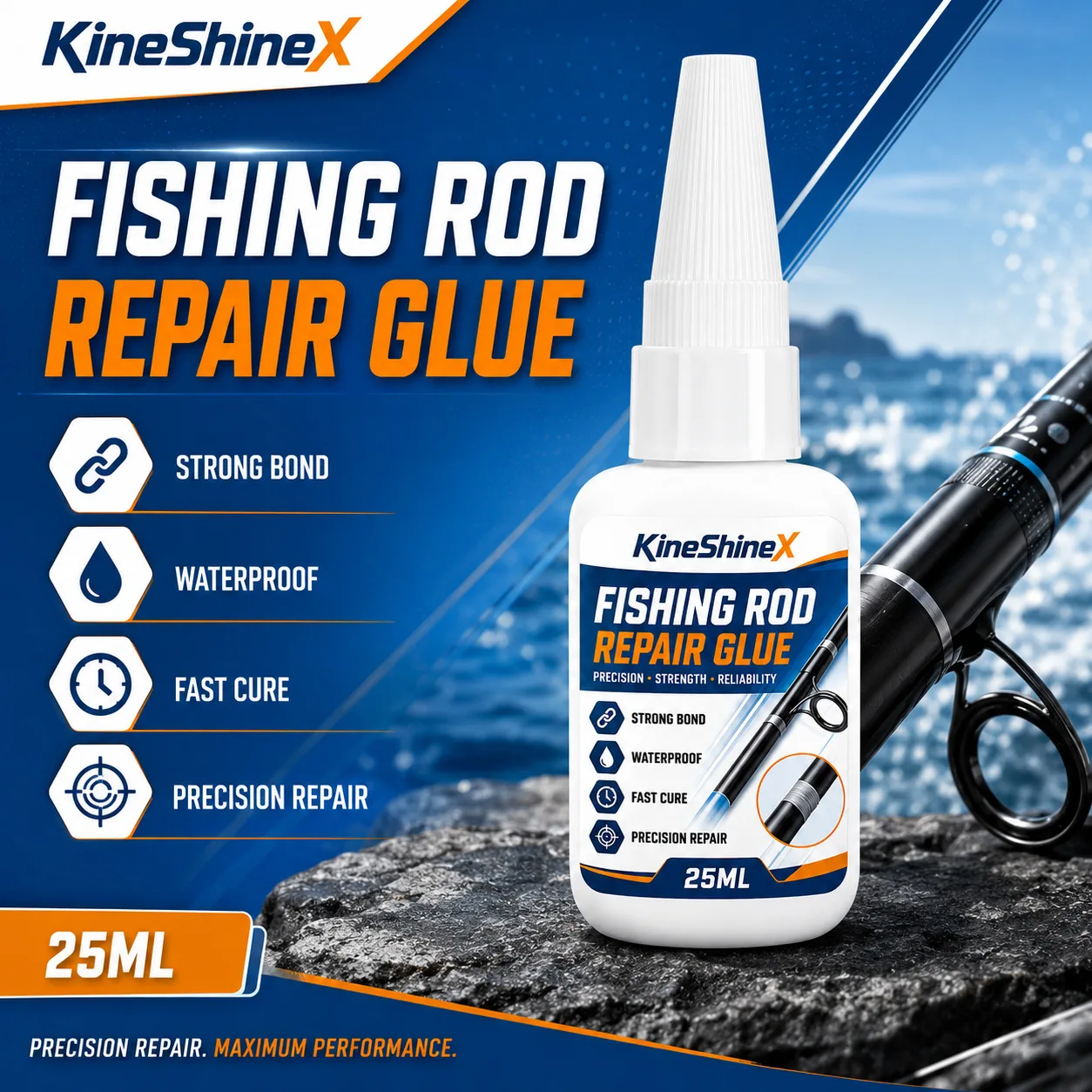 Fishing Rod Repair Kit - Colle de réparation pour canne à