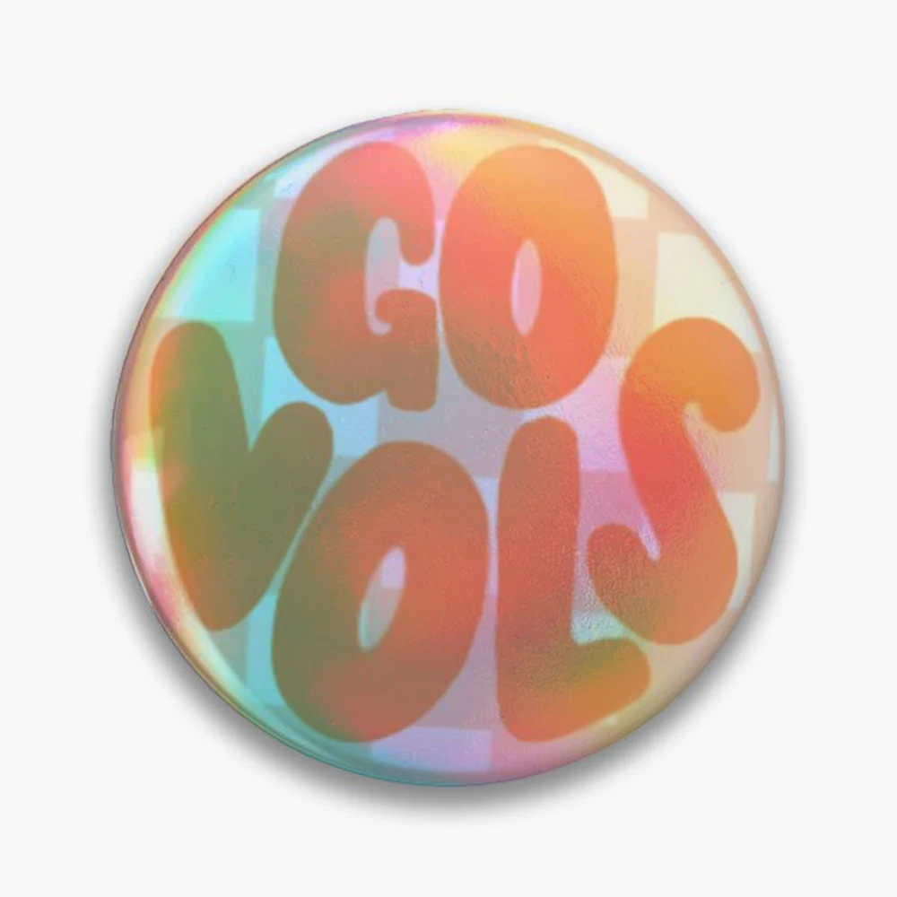 Tennessee Go Vols Pin Holographic Star Heart Pin Brooches Laminated Button Fashion Accessory