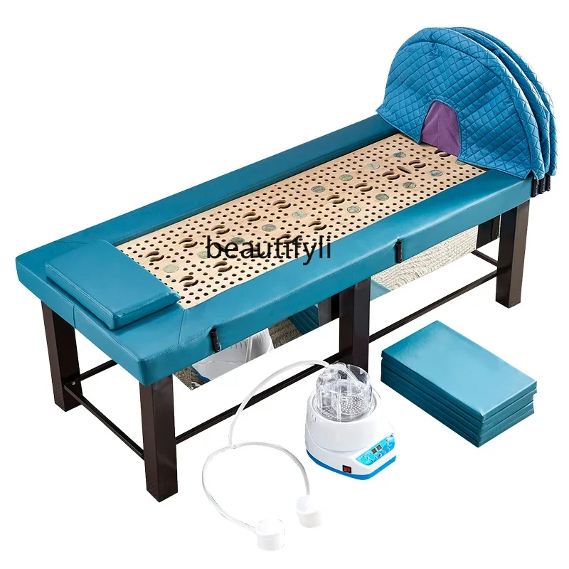 Beauty salon special Chinese medicine sweat and steam dual-use all-in-one physiotherapy bed full body moxibustion home