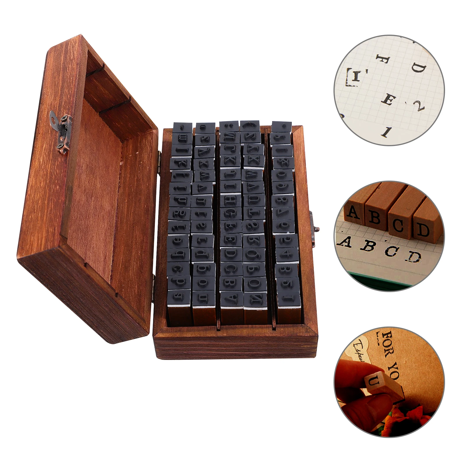 

Letter Seal Wood DIY Stamp Letters Numbers Stamps Craft Brown Planner Wooden Work