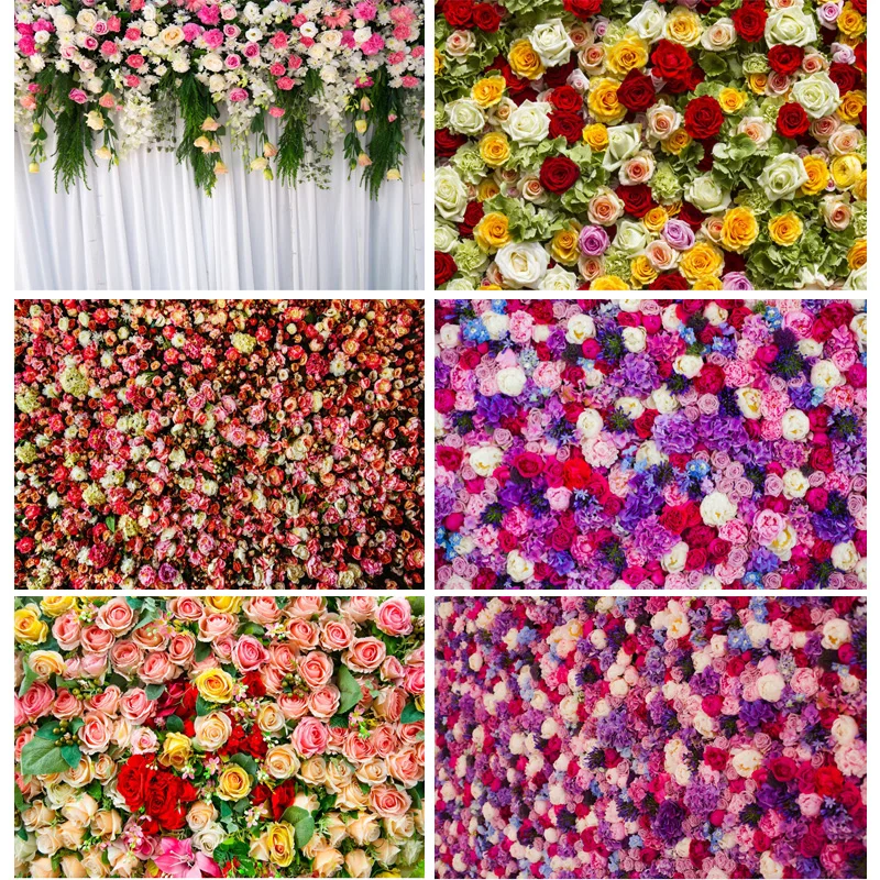 

Photorealistic Fabric Photography Backdrops Prop Flower Wall Theme Photo Studio Background LCJD-155