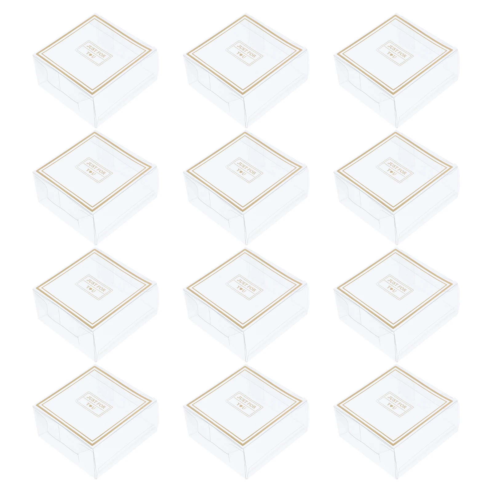 

12PCS Clear Candy Boxes Transparent Snowflake PVC Packaging Gift Box Wedding Party Favors Treat Box Cookie Storage