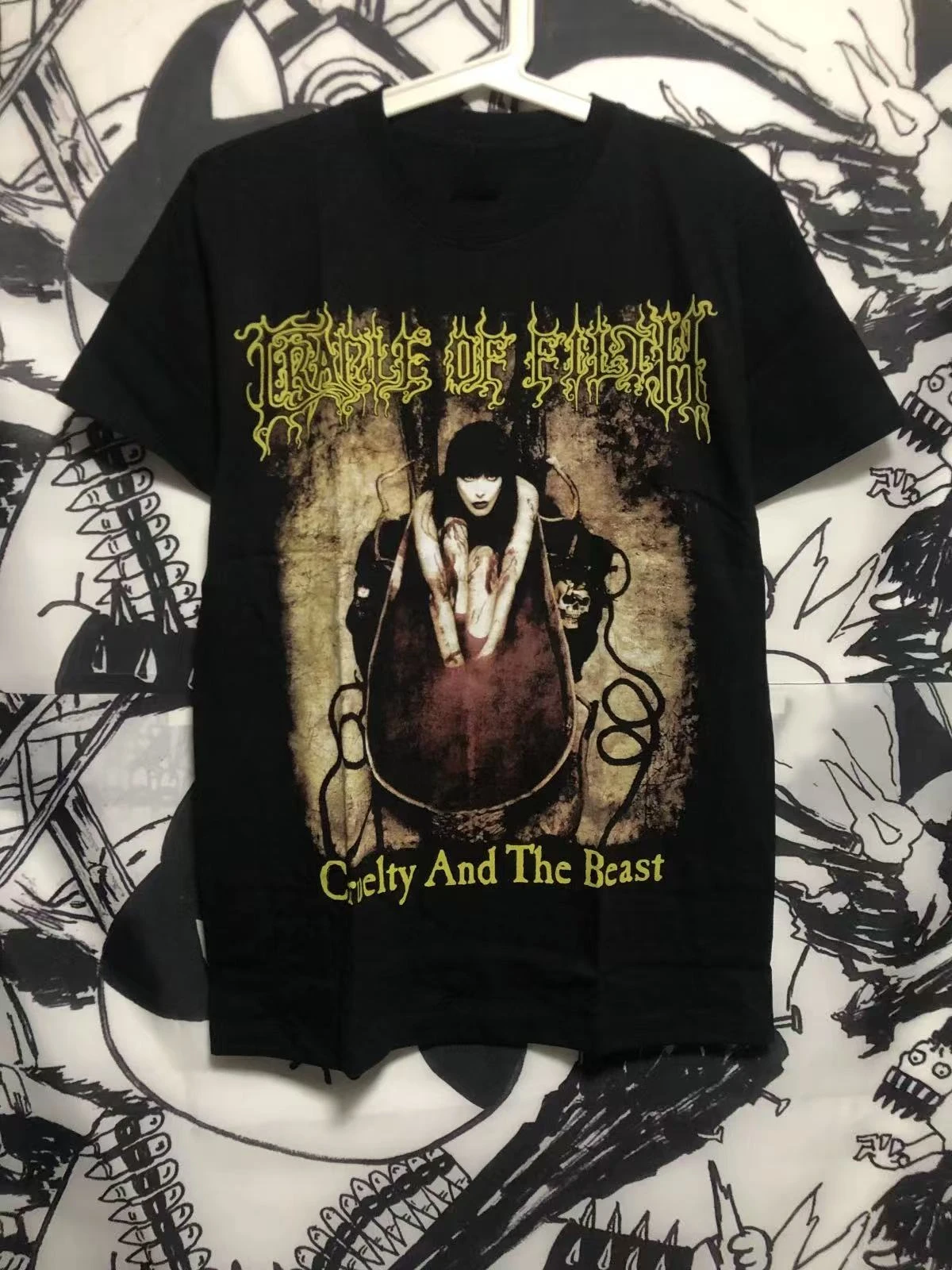 

Cradle of Filth Thailand Imported Trendy Cotton Short sleeved T-shirt Men's Large Size Men's Wear T-shirt Summer Men's NewCasual