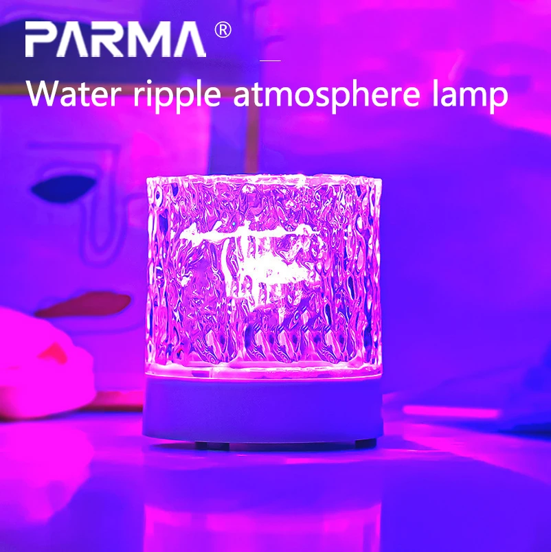 

Лампа-проектор «Водная рябь»: атмосферная лампа для спальни, ночник, романтический вращающийся прикроватный светильник с проекцией северного сияния, подарок