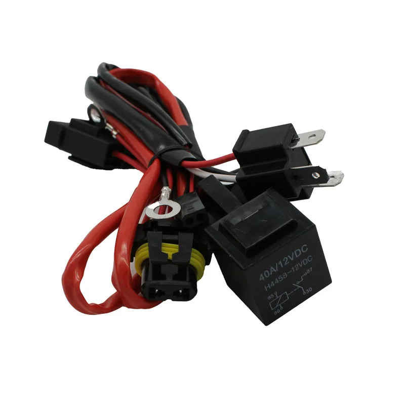 Motorcycle Headlight H4 BA20D Relay Wiring Harness hid LED Moto High/Low Beam Led Bulbs  Autobike Fog Lamp