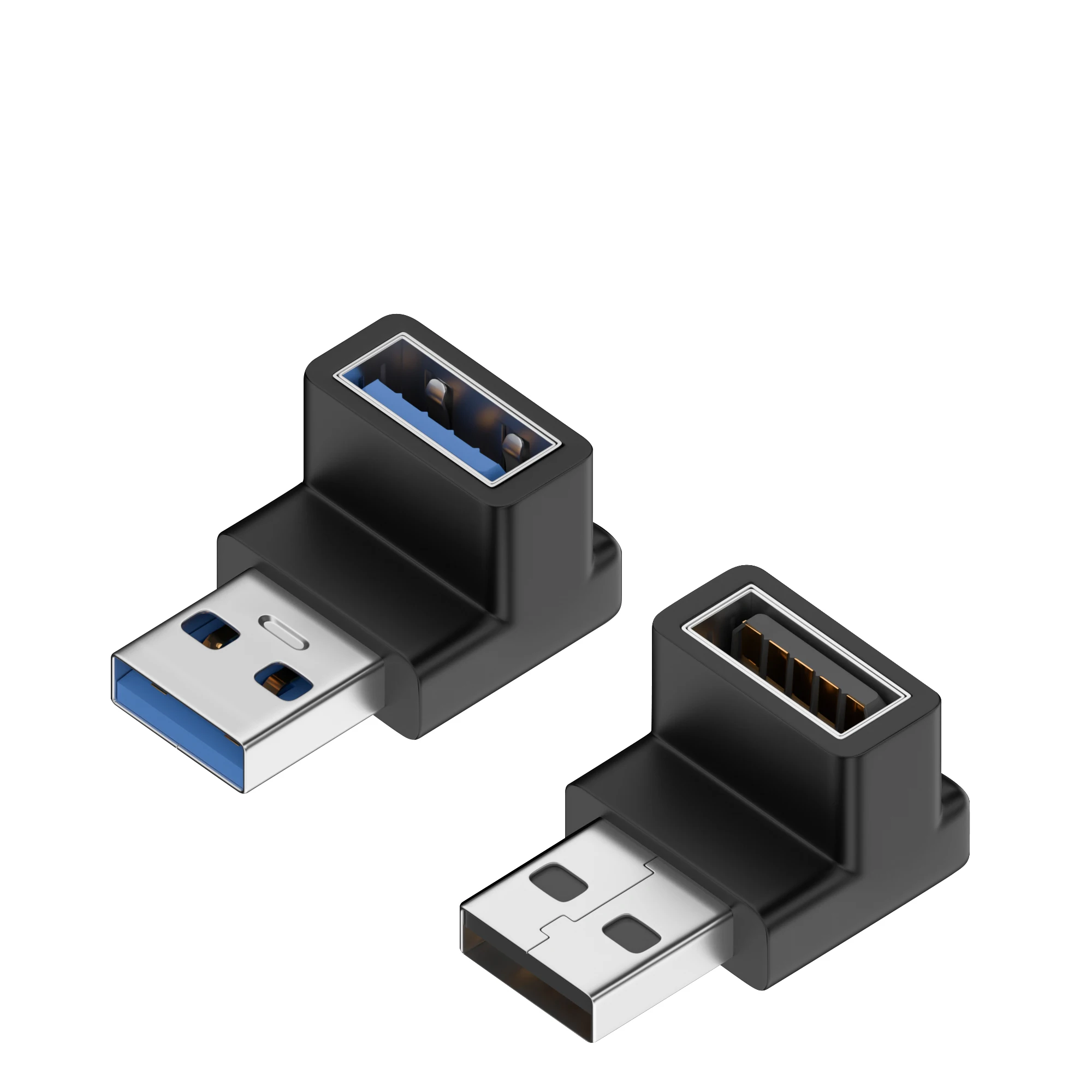 Obrázek 6: USB A ženské na USB A pánský adaptér 90°/180° konvertor USB3.2 10gbps vysokorychlostní převodovka pro notebooky USB levý bok lodi přístrojů