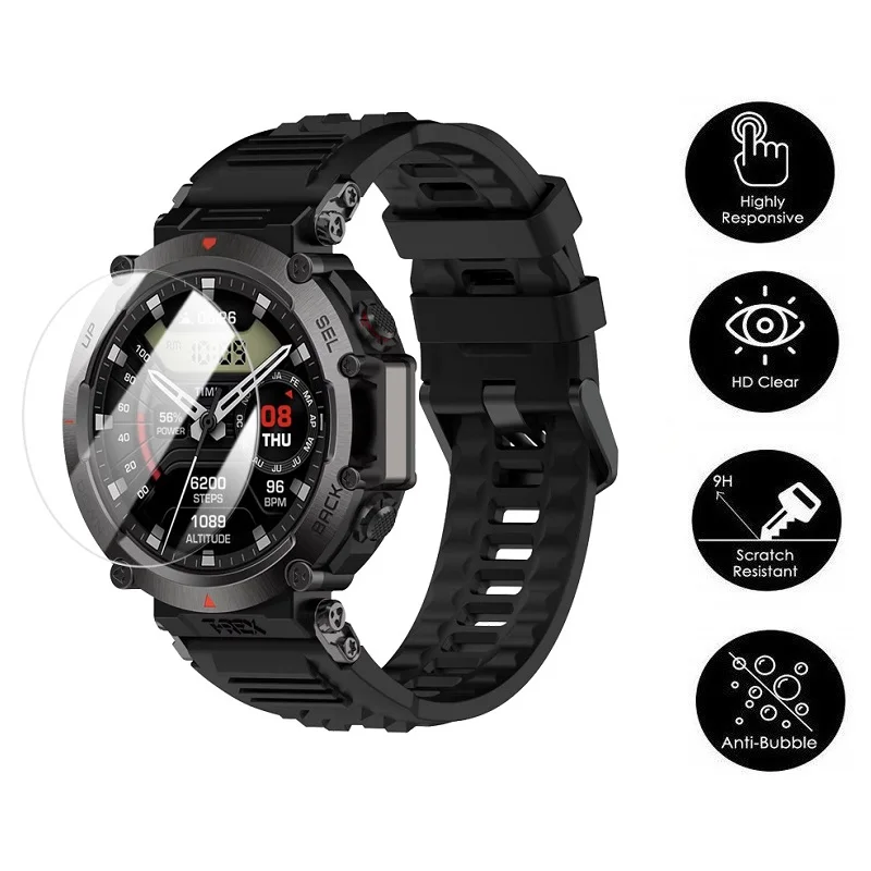 10PCS TPU Hydrogel Screen Protector for Amazfit T-Rex 2 Smart Watch HD Clear Soft Protective Film for T-REX Pro