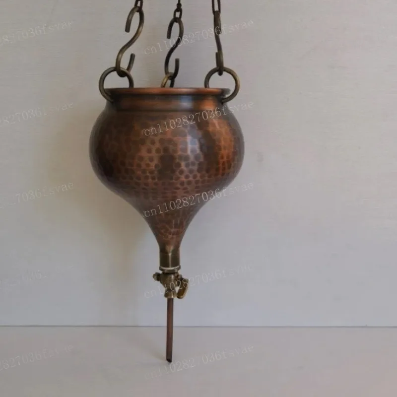 Herramienta de Terapia con Gotero de Cobre Ayurvédico - Gotero Artesanal Antiguo para Meditación y Masajes SPA para Relajación del Cuero Cabelludo