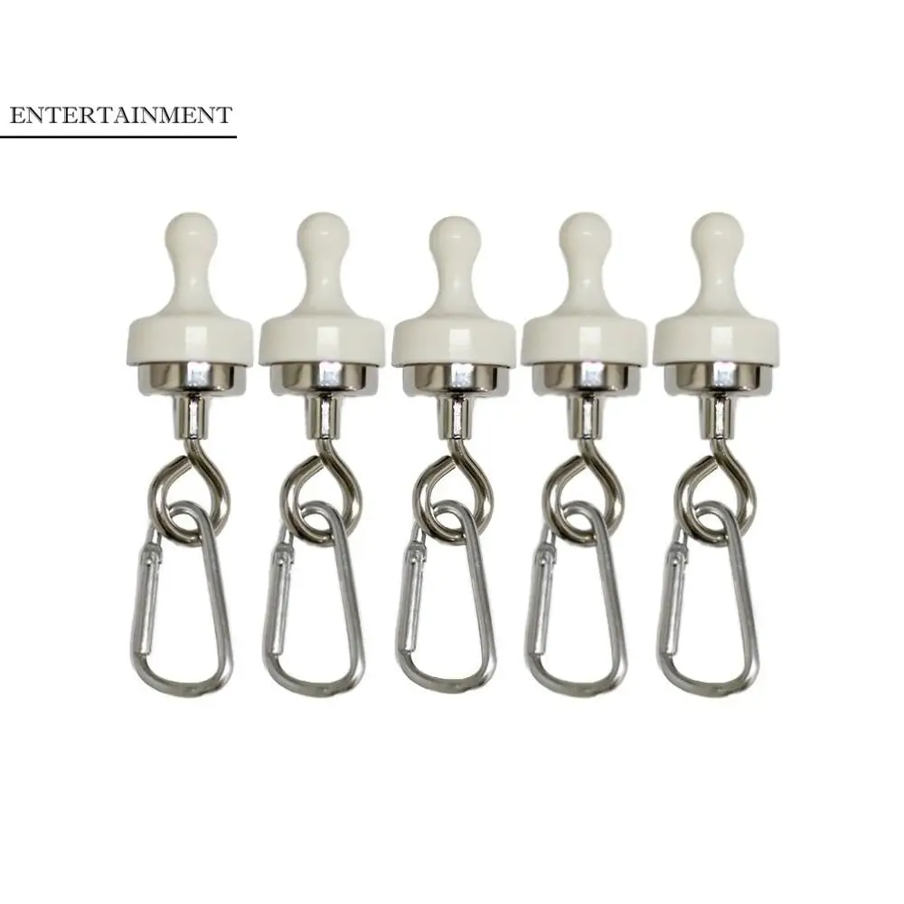 

5pcs Fasteners Magnetic Tent Hook Tighten Reusable Camping Lights Hook Windproof Waterproof Tent Hanging Light Clip