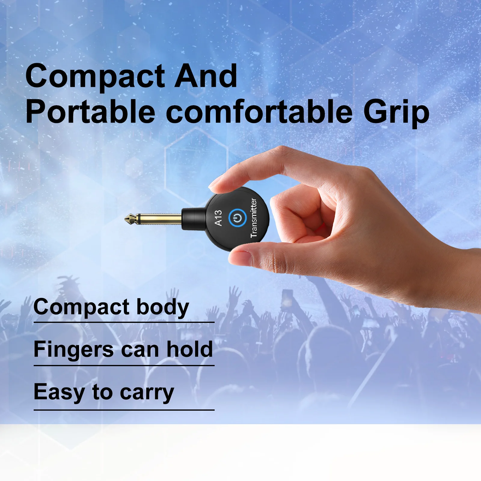 2.4G نظام الغيتار اللاسلكي قابلة للشحن الغيتار جهاز ريسيفر استقبال وإرسال وضع مزدوج التبديل التوصيل والتشغيل نظام الاقتران التلقائي #5