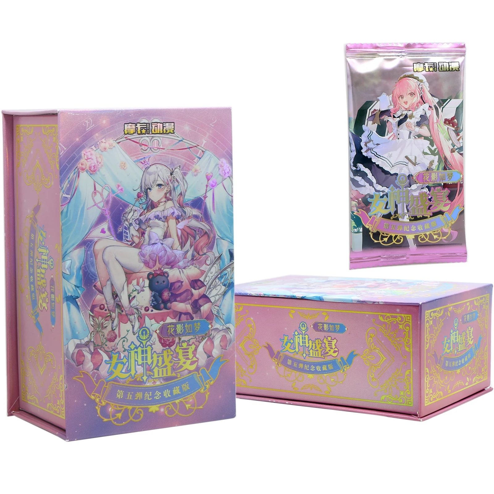 New Goddess Story Card Huayingrumeng Chapter Colorful FlashCard Anime Character Collection Card Games Toys Child Gifts