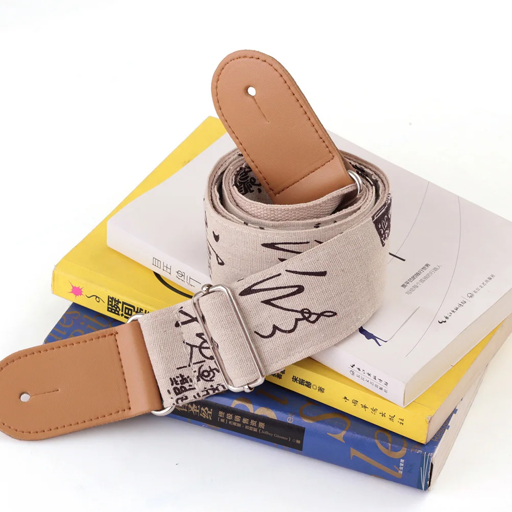 

Guitar Cotton and Linen Shoulder Straps Accessory Ukulele Adjustable Electric Locks