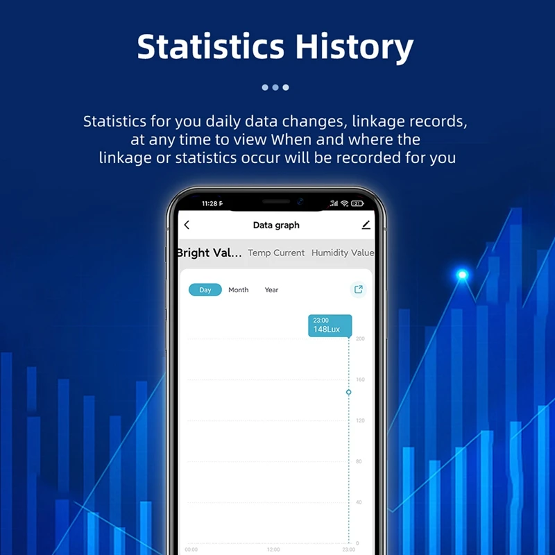 Tuya Light Sensor Brightness  With Temperature Humidity Detection Display Smart Home Security Linkage