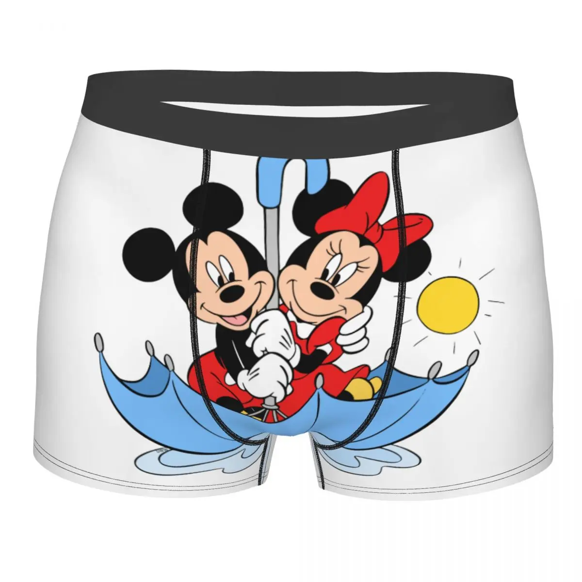 

Male Fashion Disney Mickey Mouse Minnie Underwear Boxer Briefs Men Soft Shorts Underpants