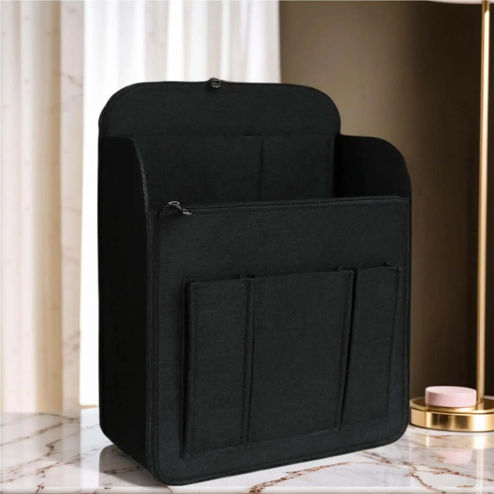 Backpack Insert Felt Storage Phones Bag Rucksacks Insert With Multiple Pockets for Women Men Travel Electronic Accessories