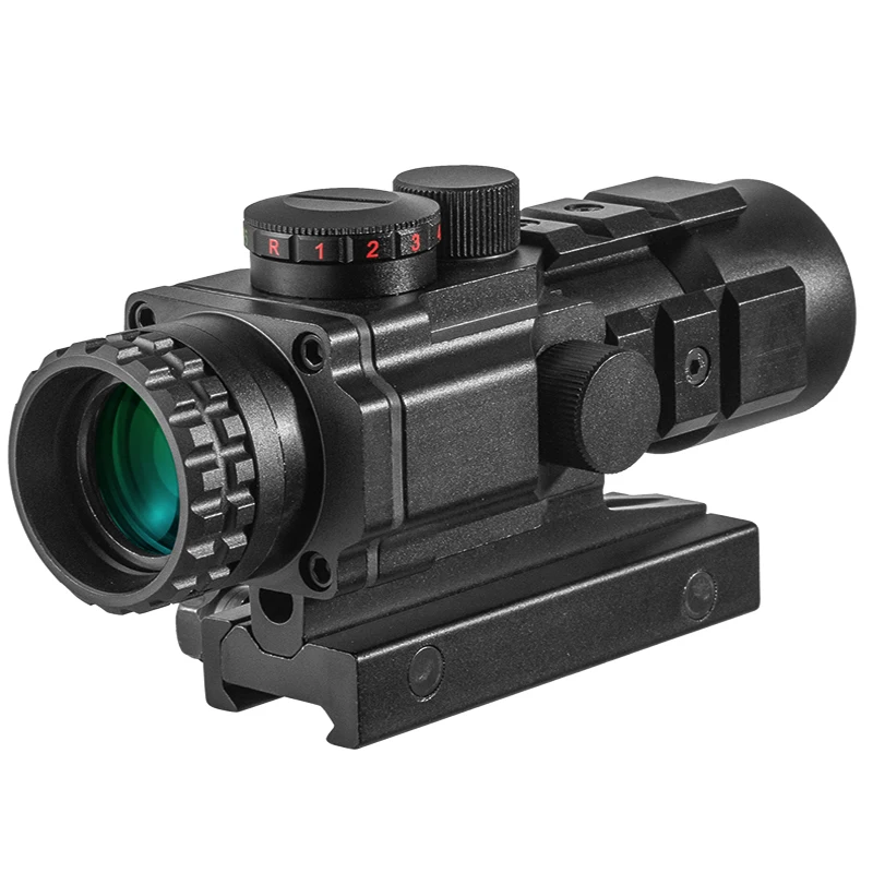 Imagem -02 - Diana 3x32 Red Dot Sight Vermelho Verde Bdc Chevron Escopo Rifle Óptico Tático com Trilhos para 20 mm Rifle Escopo