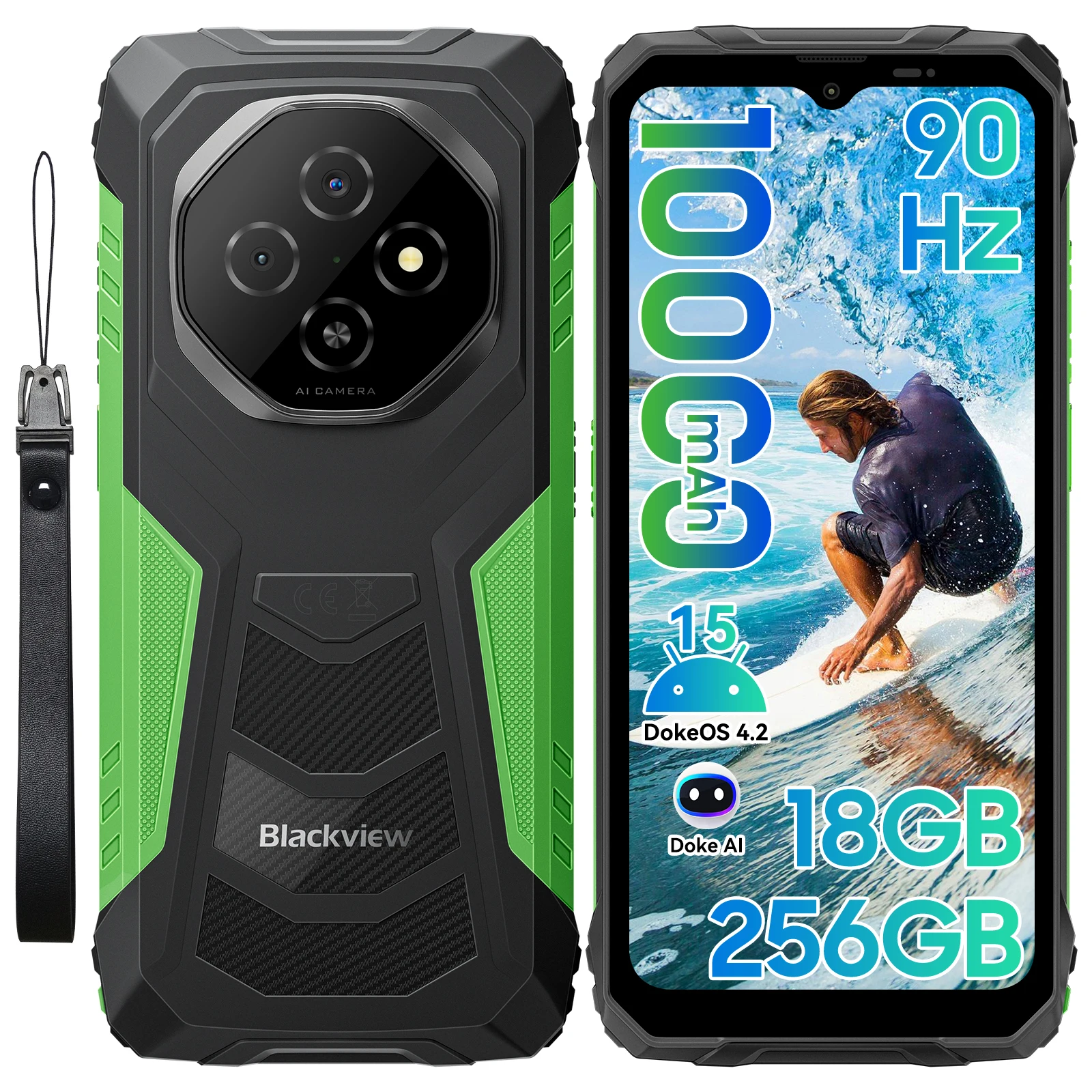 Blackview FORT 1タフネススマホ、6.65インチAndroid 15 AI