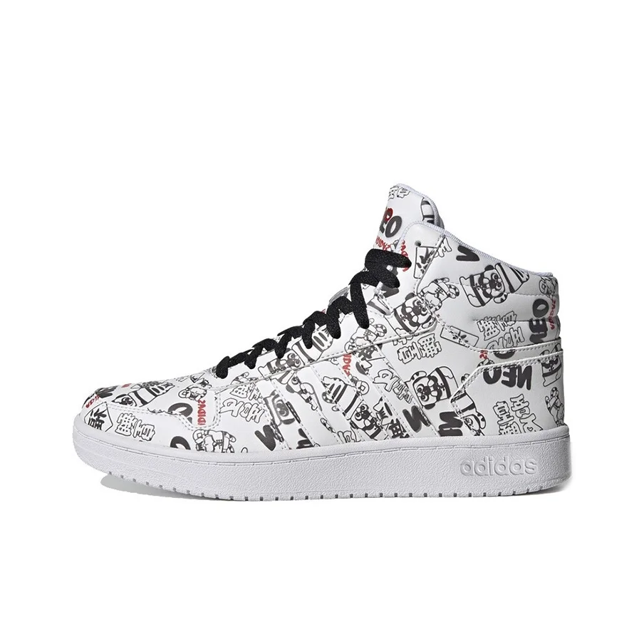 Adidas Neo Hoops 2.0 Mid Synthetic Leather Comfortable Slip Resistant Cushioning Abrasion Resistant Mid top H03089