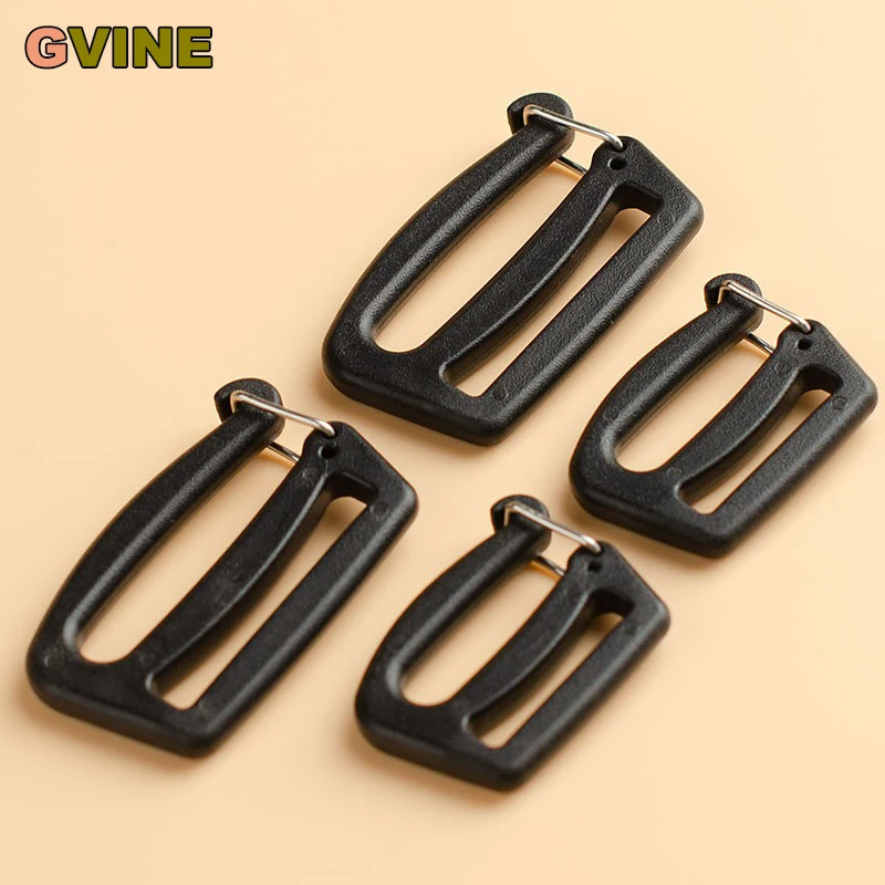 

4/10pcs Plastic G Hook Webbing Buckles Adjustable 25mm 28mm Spring G Buckle for Outdoor Luggage Bag Backpack Strap Clip DIY