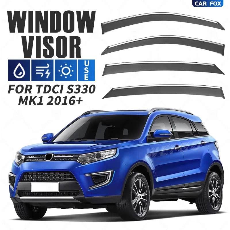 

For JMC TDCI S330 Car Window Visor Awning Shelters Windshield Side Window Rain Sun Shade Auto Accessories 2016+