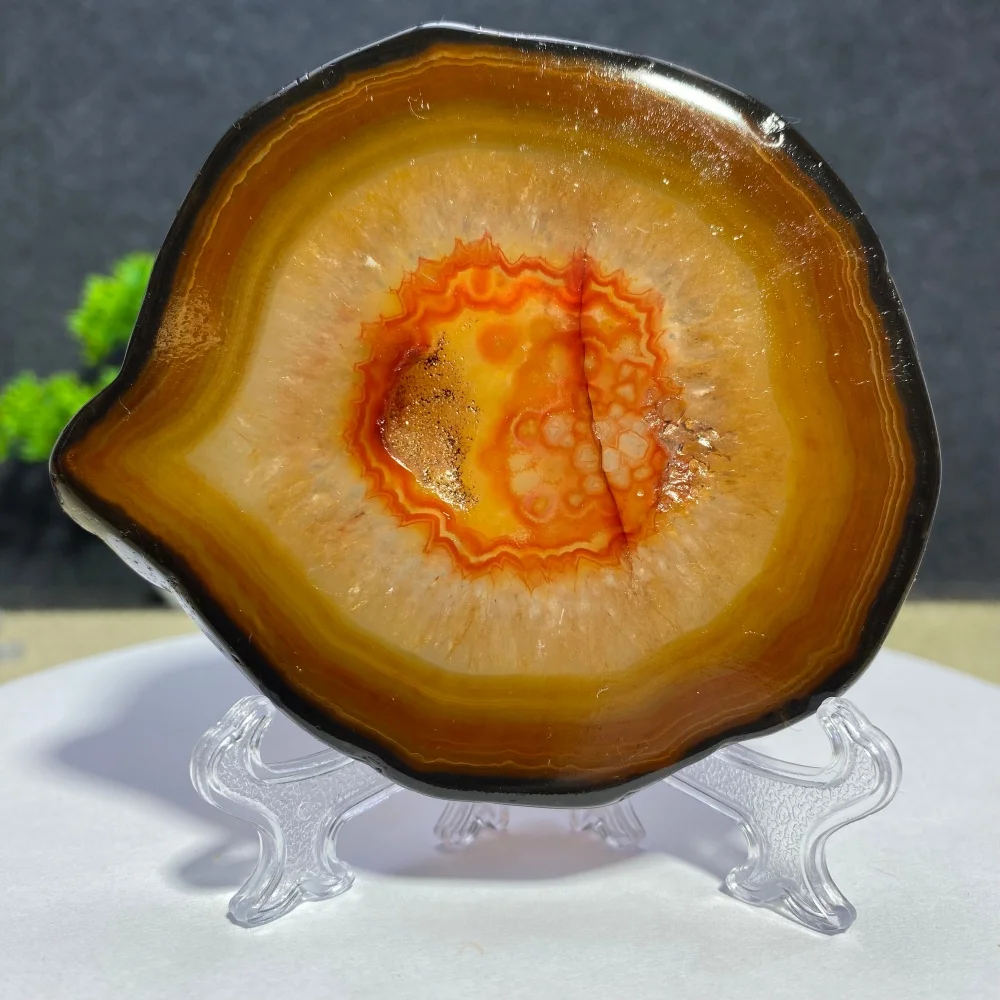 Colored Agate Crystal Sheet Coasters Reiki Healing Natural Stone Cup Base Mineral for Home Decoration And Gift - view 4