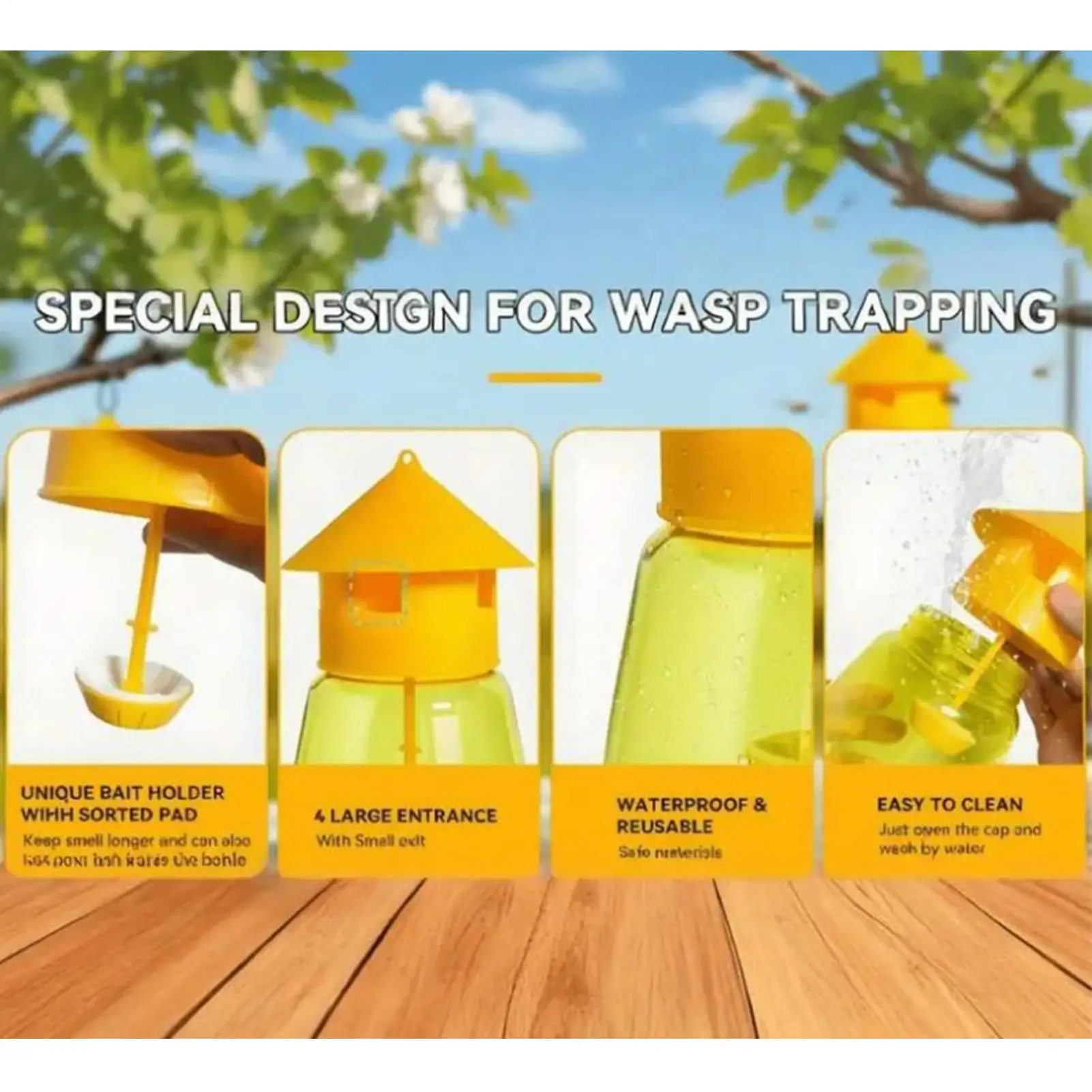 

Fruit Fly Traps for Indoors Long-Lasting Deterring Bait Outside Patio Liquid Bait Fruit Fly Trap for Kitchen Bathroom Window