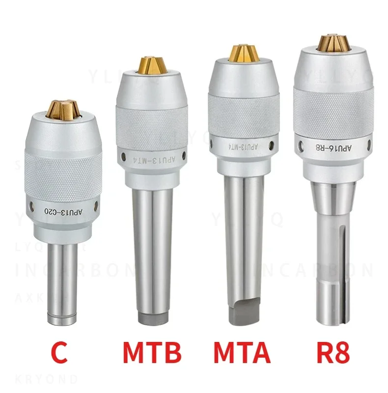 MTA MTB R8 C20 C25 C32 MT2 MT3 MT4 MT5 APU13 APU16 Keyless Drill Chuck Tool Holder Arbor for CNC Milling Lathe Machine