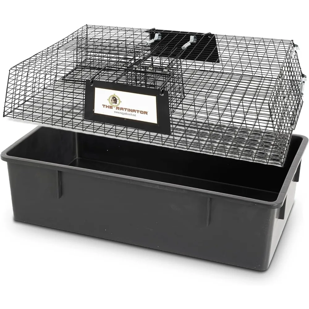 

Humane Live Cage Rat Trap for Indoor Outdoor Use Multi Catch Rodent Control Home Farm