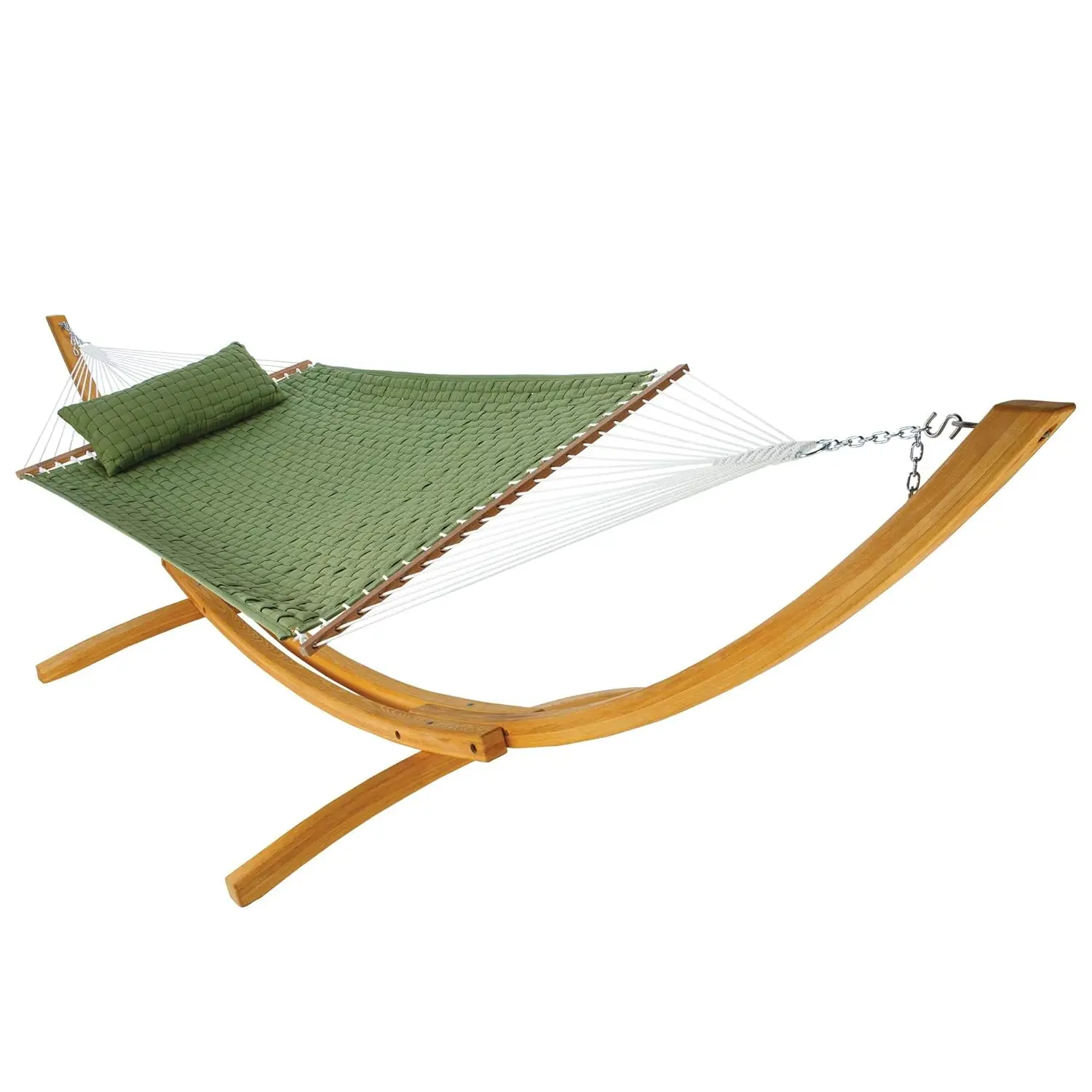 

Light Green Soft Weave Hammock with Free Extension Chains & Tree Hooks, Accommodates 2 People, 450 LB Weight Capacity,, Custom