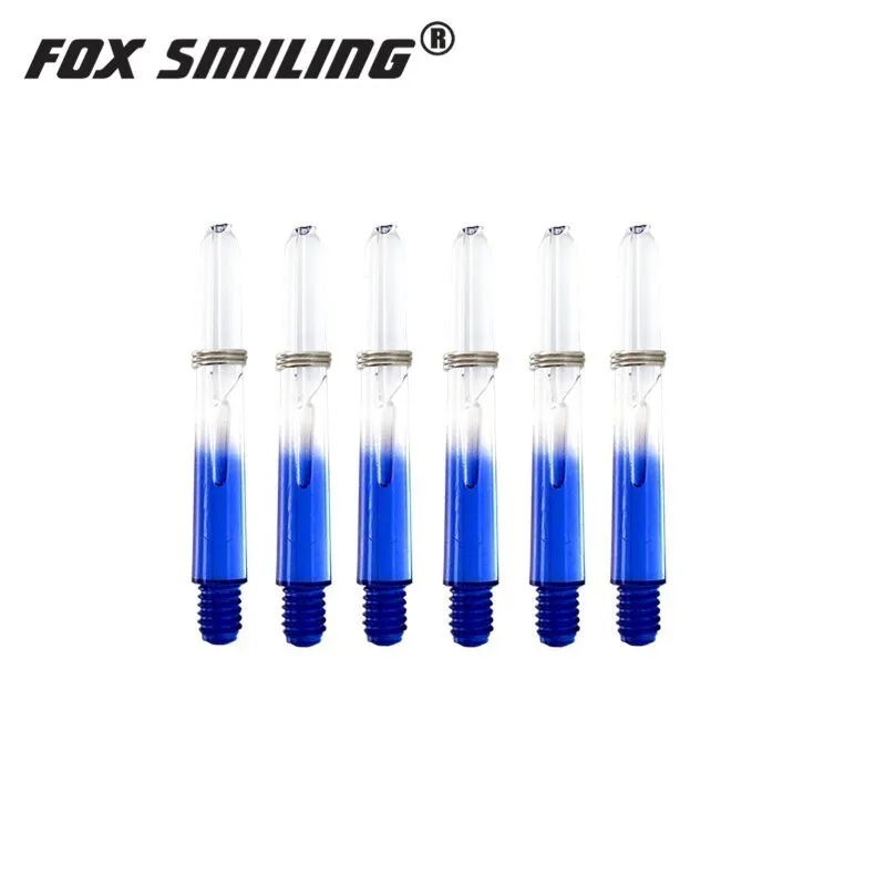 Fox Smiling 30/12/6pcs Blue Black Clear 35/48mm Nylon Plastic Darts Shafts 2BA For Professional Dardos Accessories