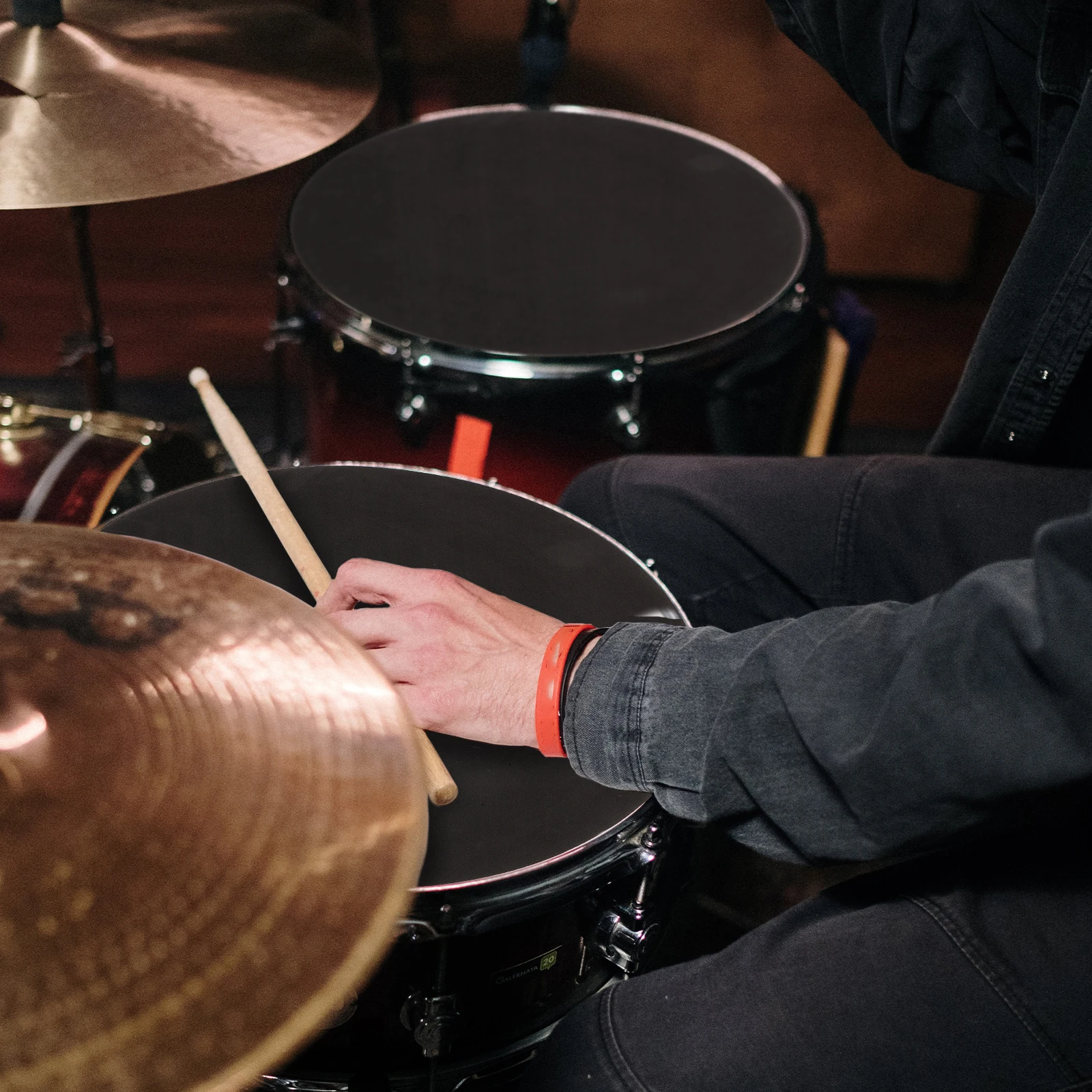 

Durable Foam Made Drum Practice Pad Set With Comfortable Grip Mallets Ideal For Silent Training Sessions Musical Instruments
