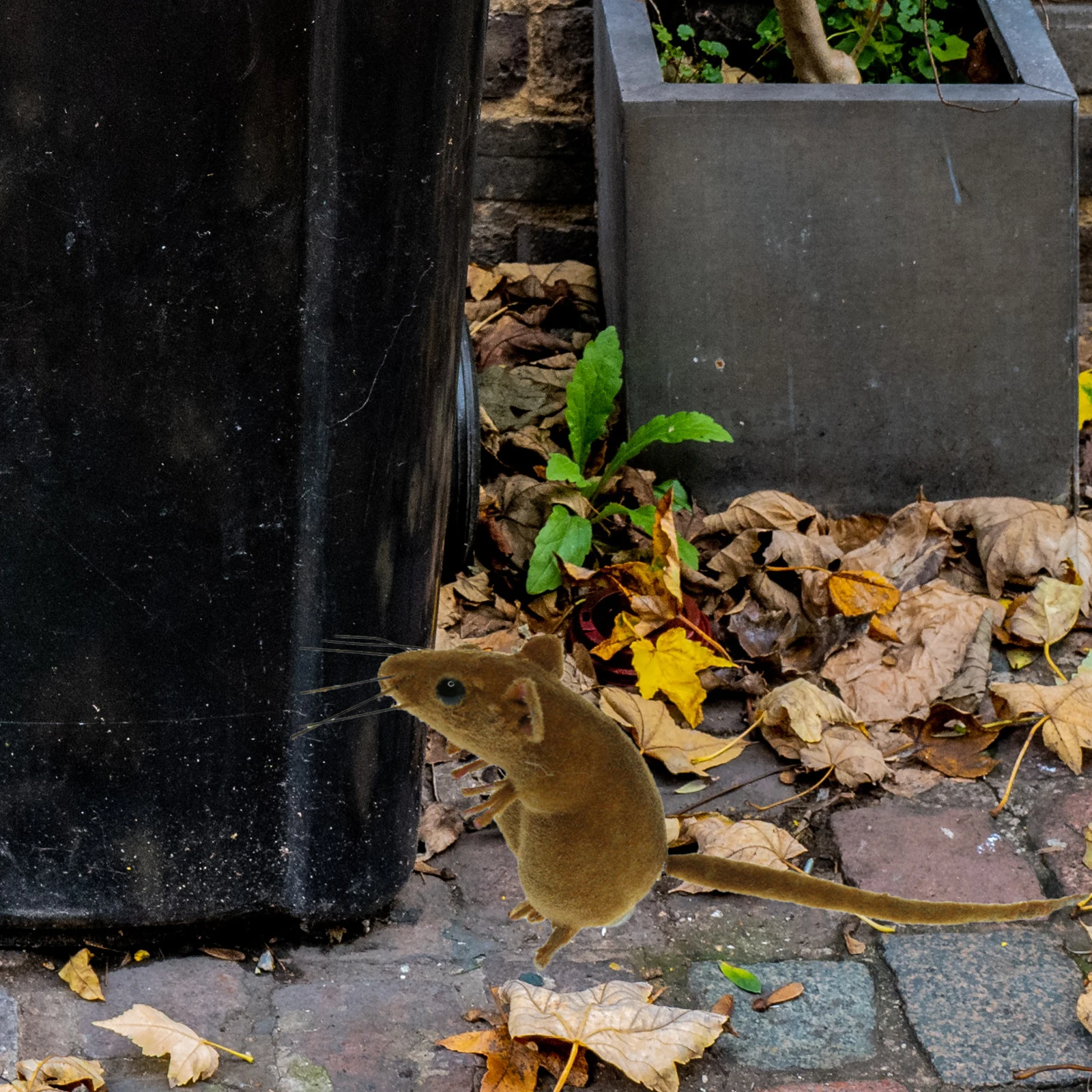 Ratón realista de animales para decoración, juguete de imán para nevera, maceta de flores para jardín al aire libre, 1/2 piezas