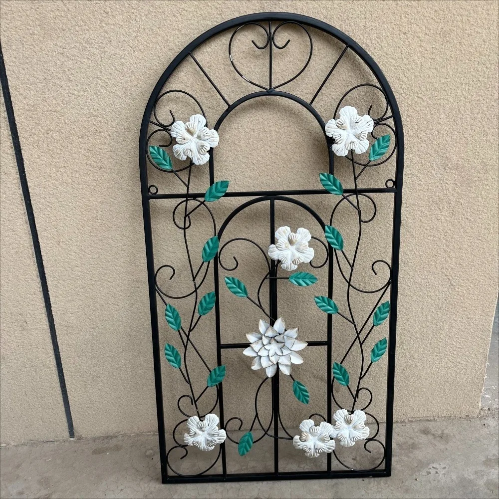 

LH iron frame modeling old fake window wall props photography garden wall decoration