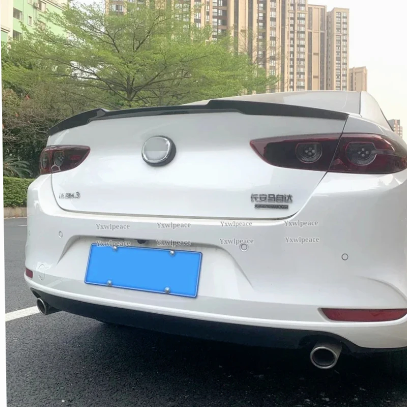 

For New Mazda 3 Axela 2019 2020 2021 2022 High Quality ABS Plastic Unpainted Color Rear Trunk Lip Spoiler Wing Car Accessories